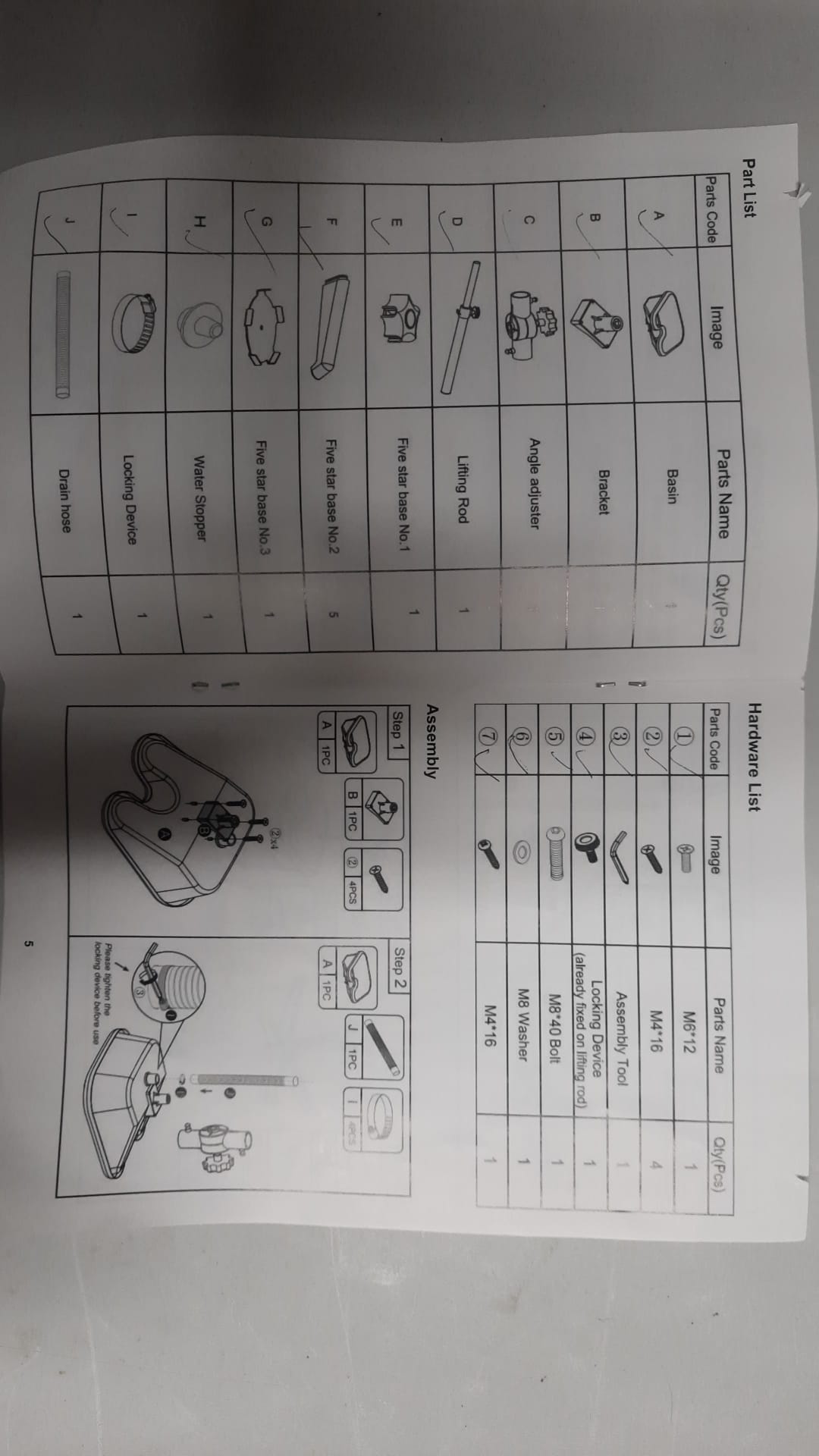 VEVOR portable shampoo bowl with adjustable height and star-shaped base in black