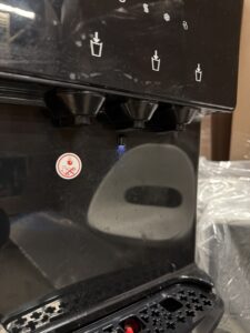 Avalon bottom loading water cooler in black and stainless steel finish