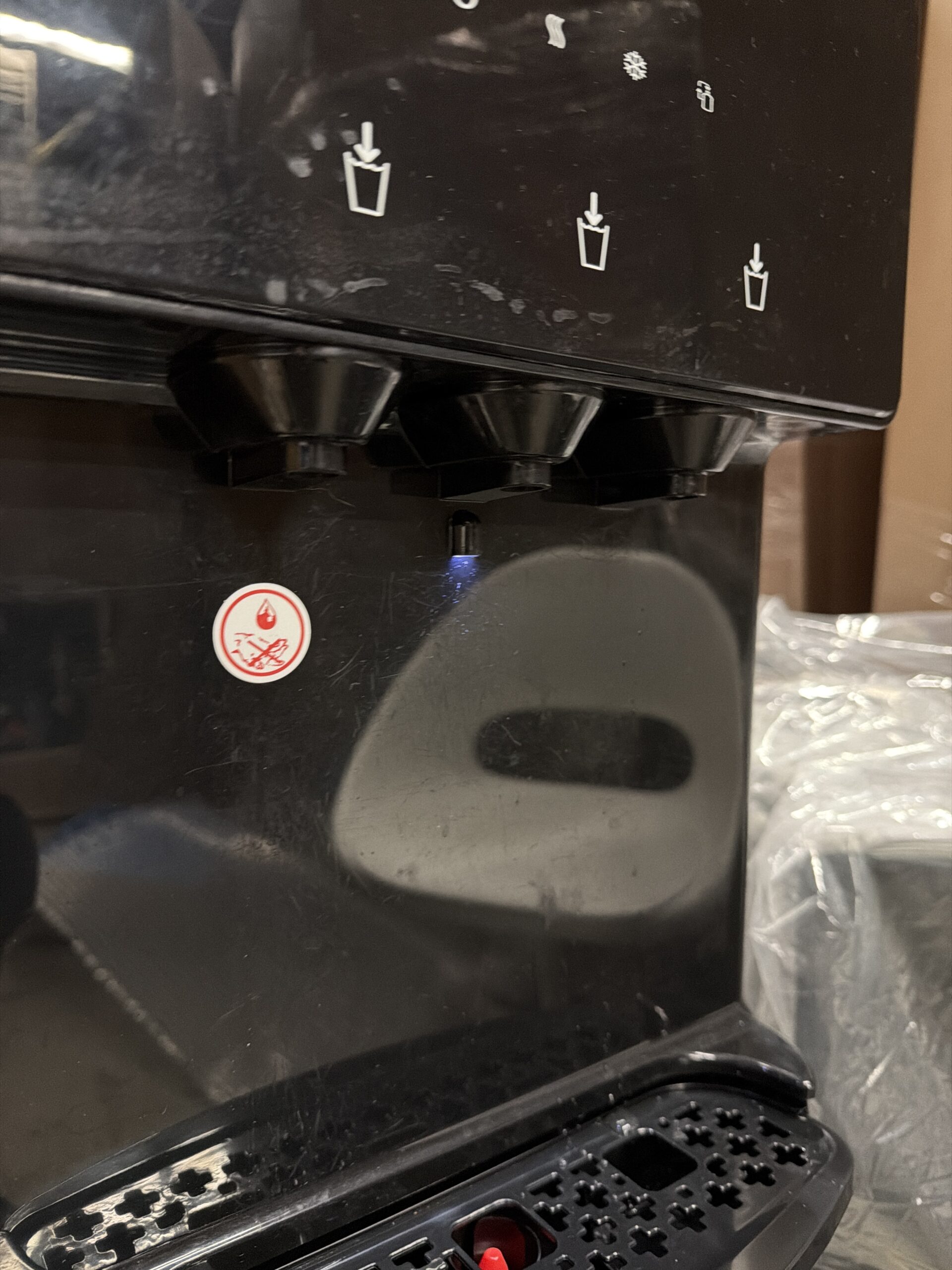 Avalon bottom loading water cooler in black and stainless steel finish