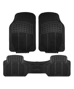 FH Group automotive floor mats solid black for all weather protection