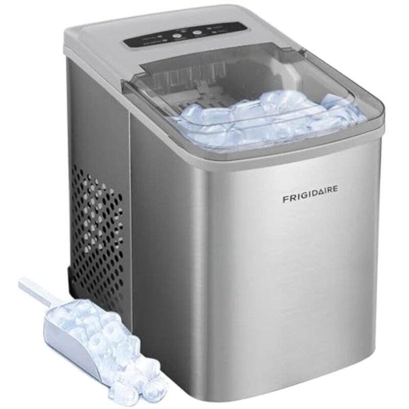 Frigidaire EFIC123-SS counter top ice maker in stainless steel
