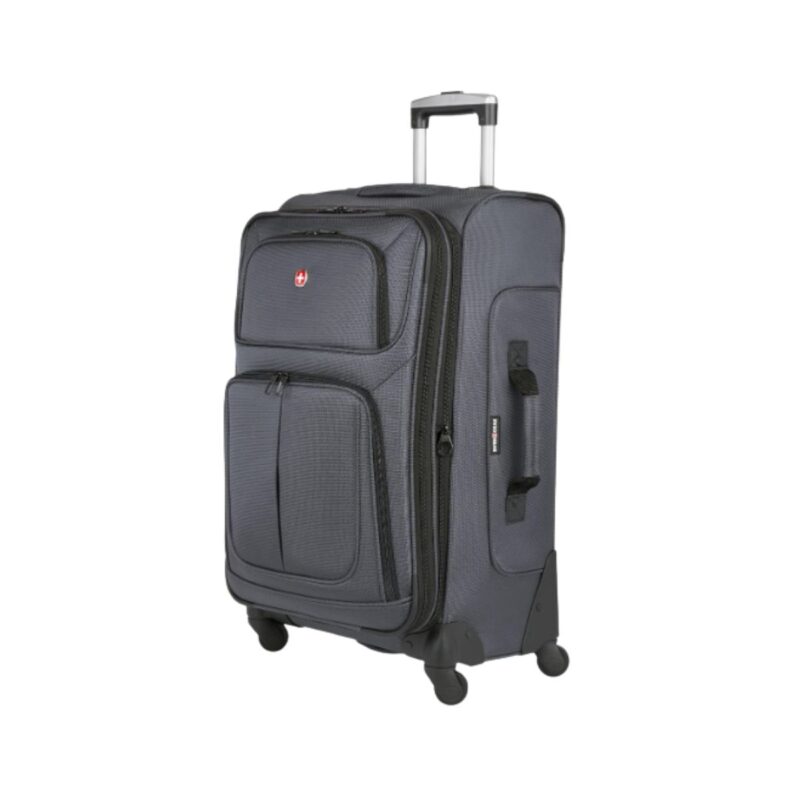 SwissGear Sion softside expandable luggage with spinner wheels in dark grey