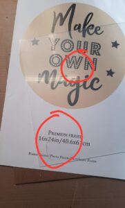 16x24 inch natural solid oak wood picture frame for photos