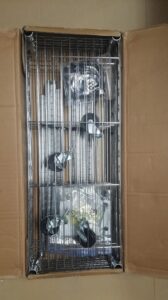 4-shelf adjustable heavy duty storage shelving unit with wheels for easy assembly