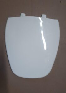 BEMIS Eljer Emblem plastic toilet seat in white, designed for Eljer Emblem toilets