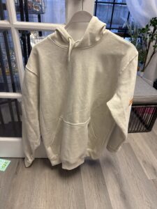 Carhartt mens loose fit midweight logo hooded sweatshirt in malt colour