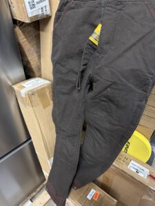 Carhartt Womens Loose Fit Washed Duck Insulated Bib Overall in dark brown