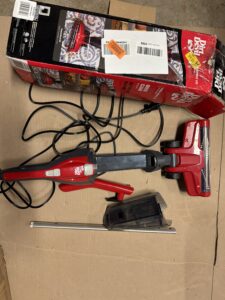 Dirt Devil Power Express Lite stick vacuum in red with 0.4 litres capacity