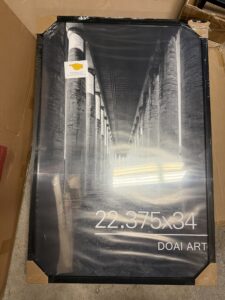 DOAI ART 22.375x34 black poster frame with HD plexiglass
