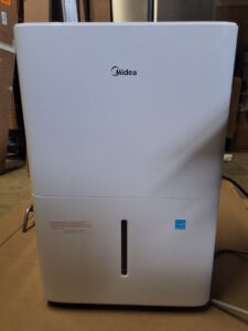 Midea 4500 Sq Ft WiFi enabled dehumidifier with reusable air filter in white