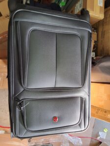 SwissGear Sion softside expandable luggage with spinner wheels in dark grey