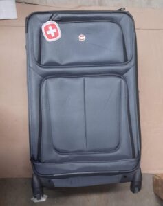 SwissGear Sion softside expandable luggage with spinner wheels in dark grey