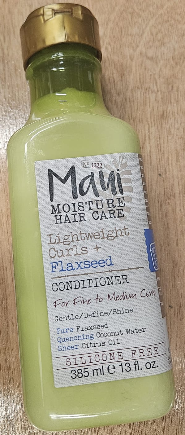 Maui flaxseed conditioner bottle with gentle lightweight formula