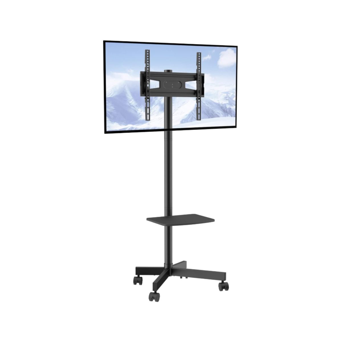 Mobile TV Stand - VEVOR Adjustable Height 23-60in VEVOR mobile tv stand for 23 to 60 inch TVs with adjustable height and wheels