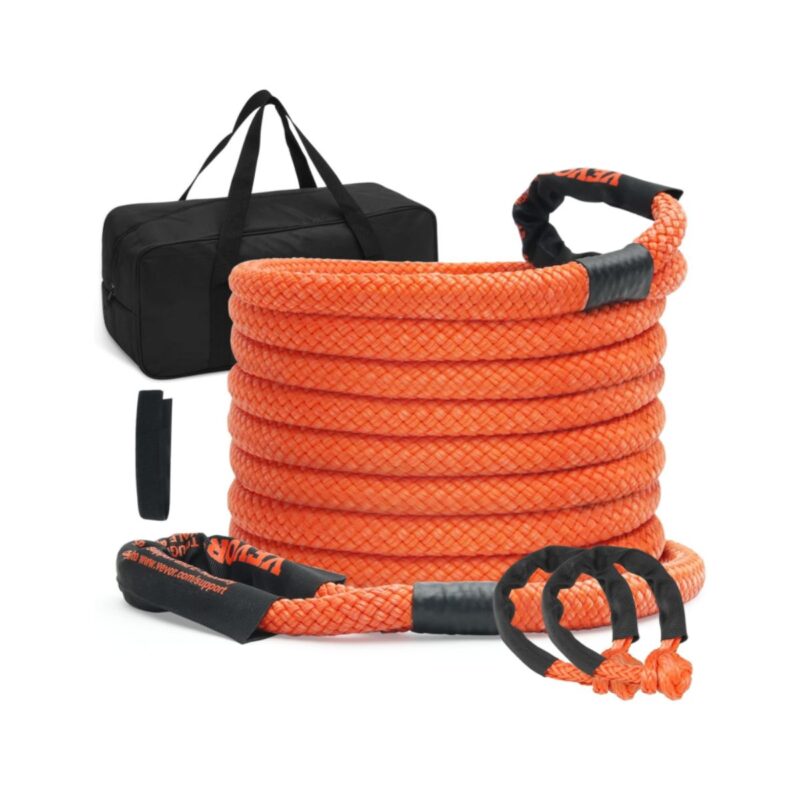 VEVOR kinetic recovery tow rope in heavy-duty 7/8 inch 30 ft length