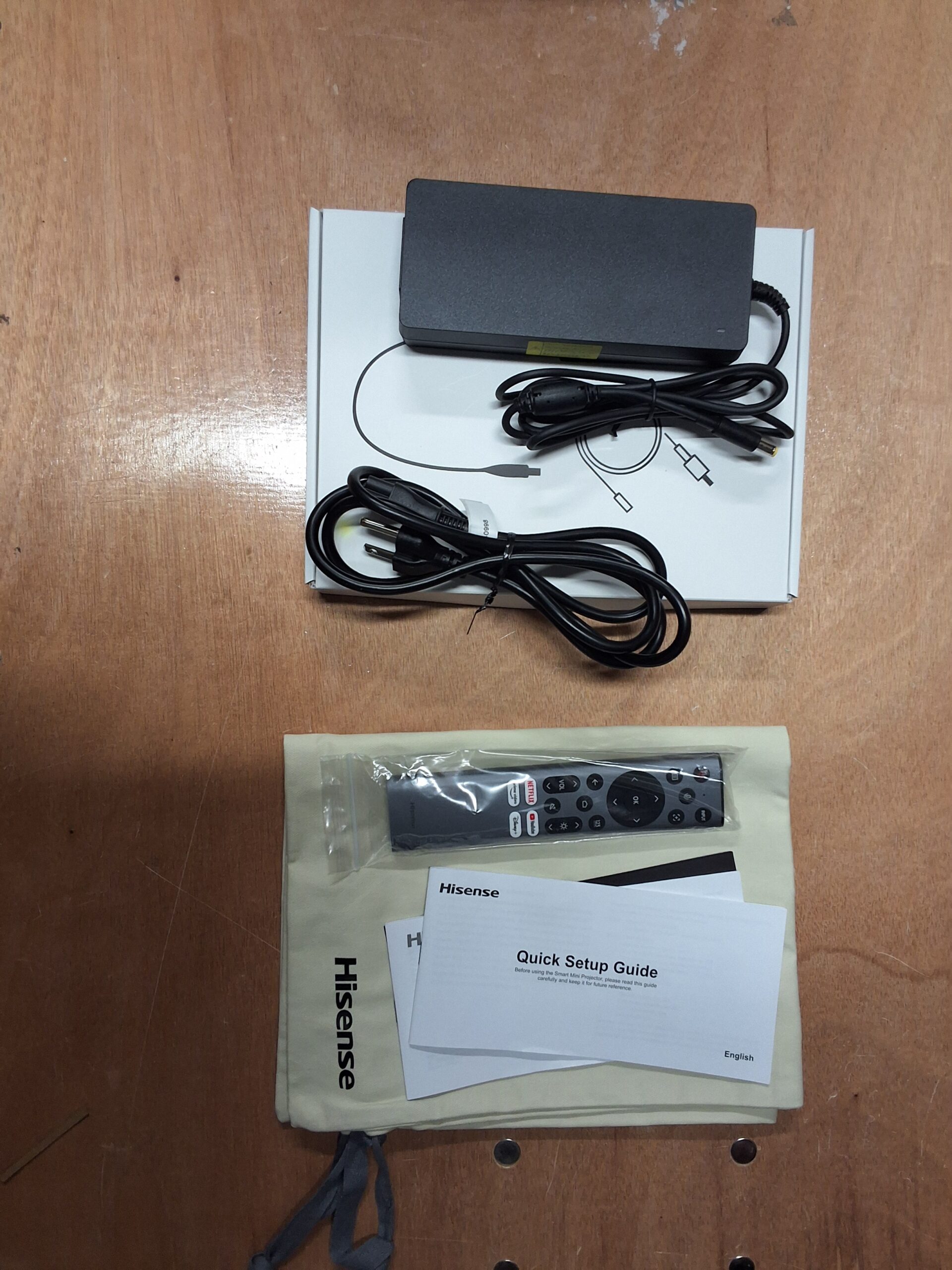 Hisense 4k uhd smart mini projector showing vibrant projection