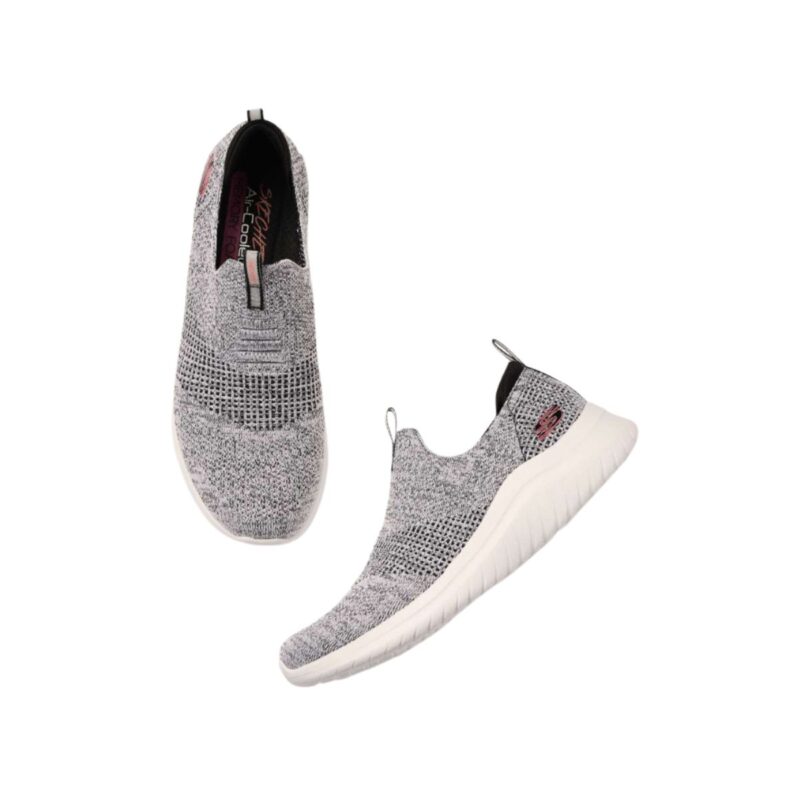 Skechers women's slip-on sneakers in grey colour pop design