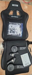 Next Level Racing reclining racing seat with fabric and SIMAERO mesh edition