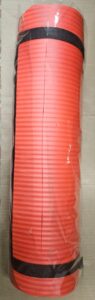 Fitvids exercise yoga mat in red with carrying strap and 1/2-inch thickness