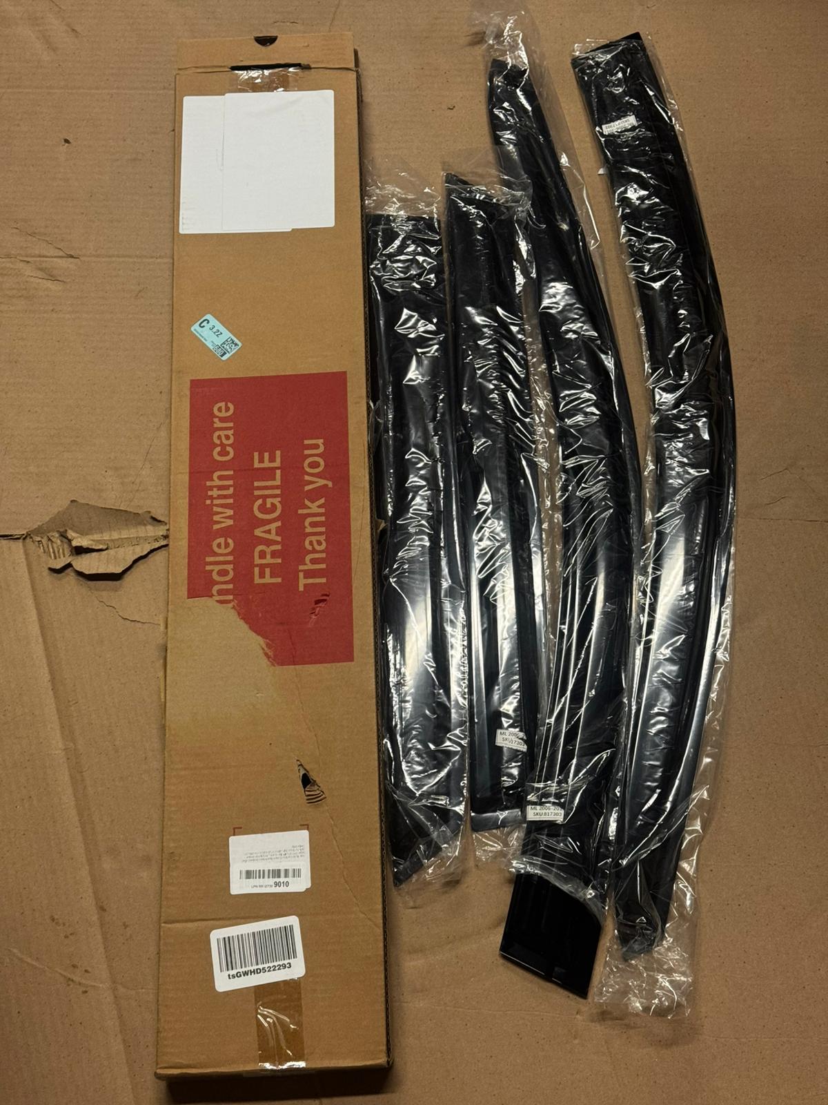 Immortal Group window visor for Mercedes-Benz E-Class sedan rain guard tape-on wind deflector