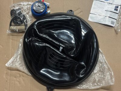 ZELUS balance ball trainer in black with resistance bands and foot pump