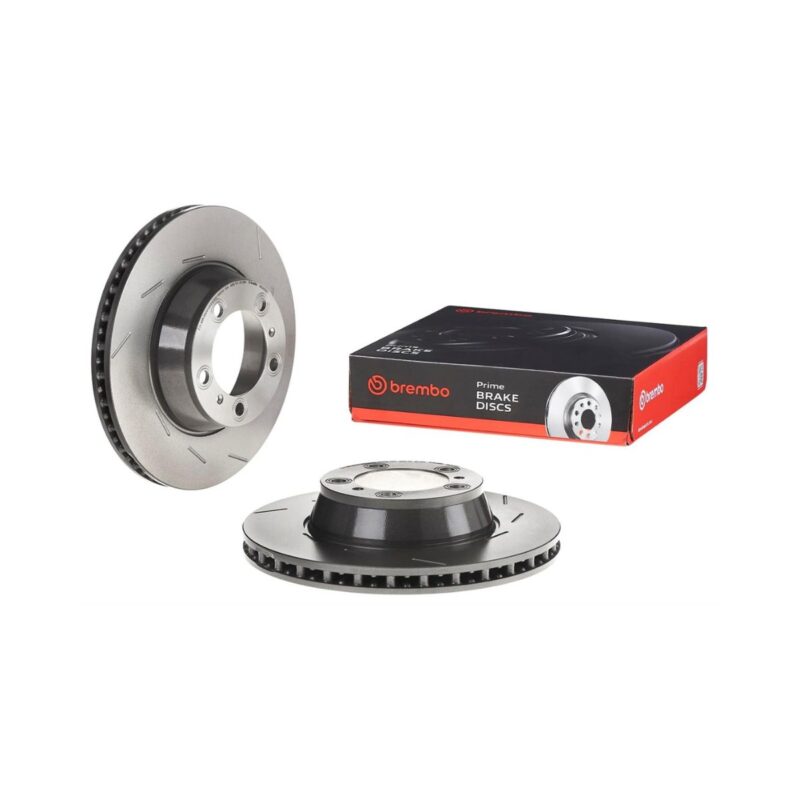 Brembo disc brake rotor in machined cast iron finish