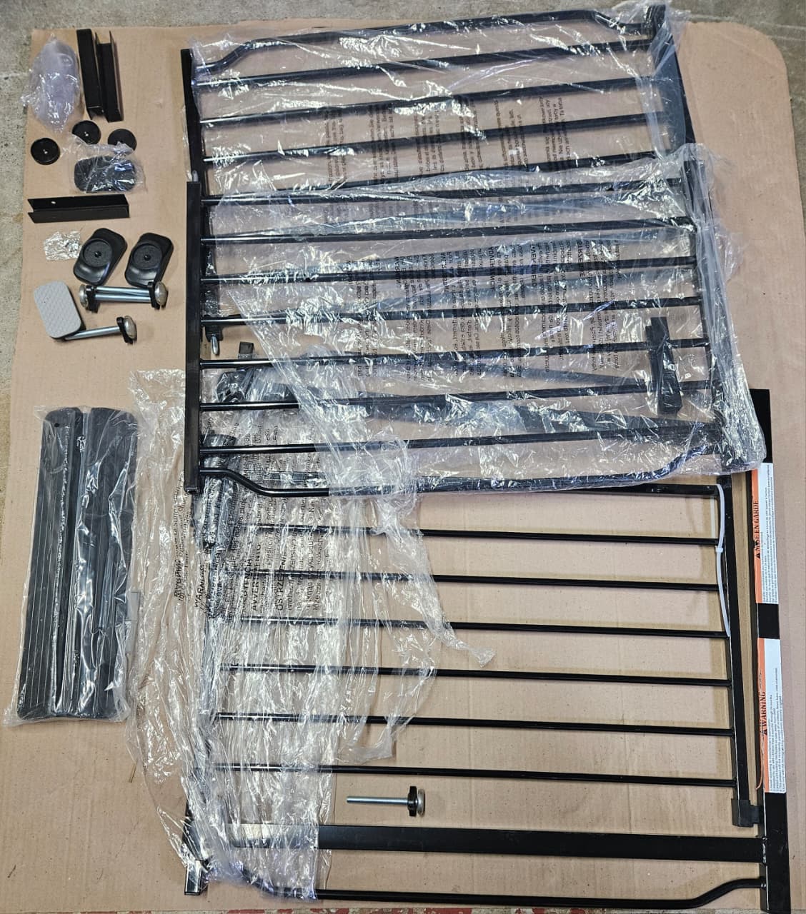 extra wide pressure mounted gate in black metal design