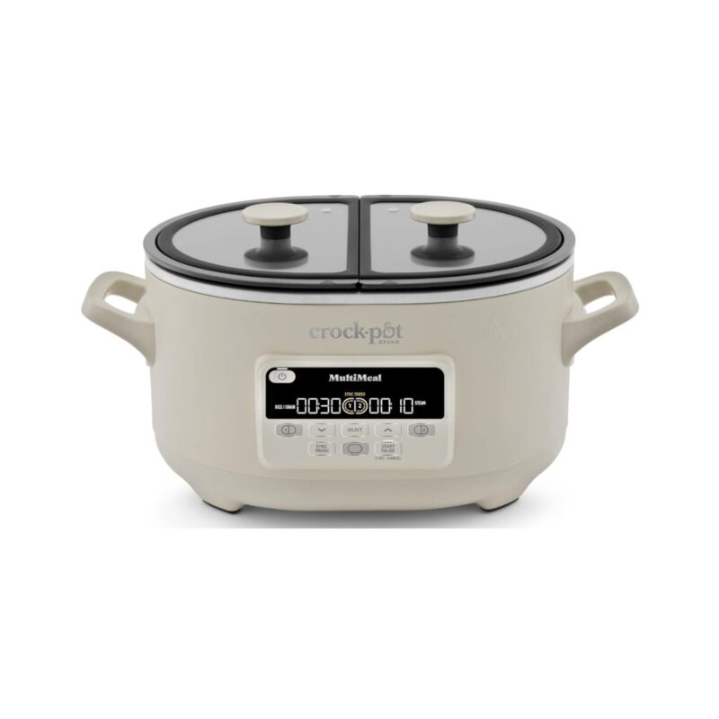 Crock-Pot programmable slow cooker with extra 8-Qt cooking pot in sleek design