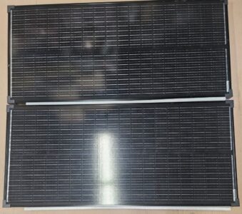 Rvpozwer solar panel in black and silver for RV and marine use