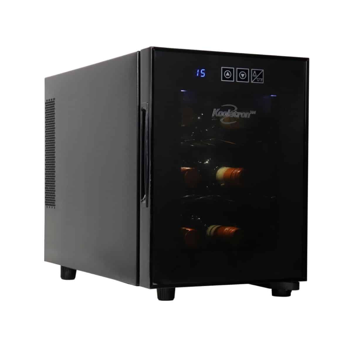 Wine Fridge - Koolatron 6 Bottle White Koolatron wine fridge in white with 6 bottle capacity and double paned glass door