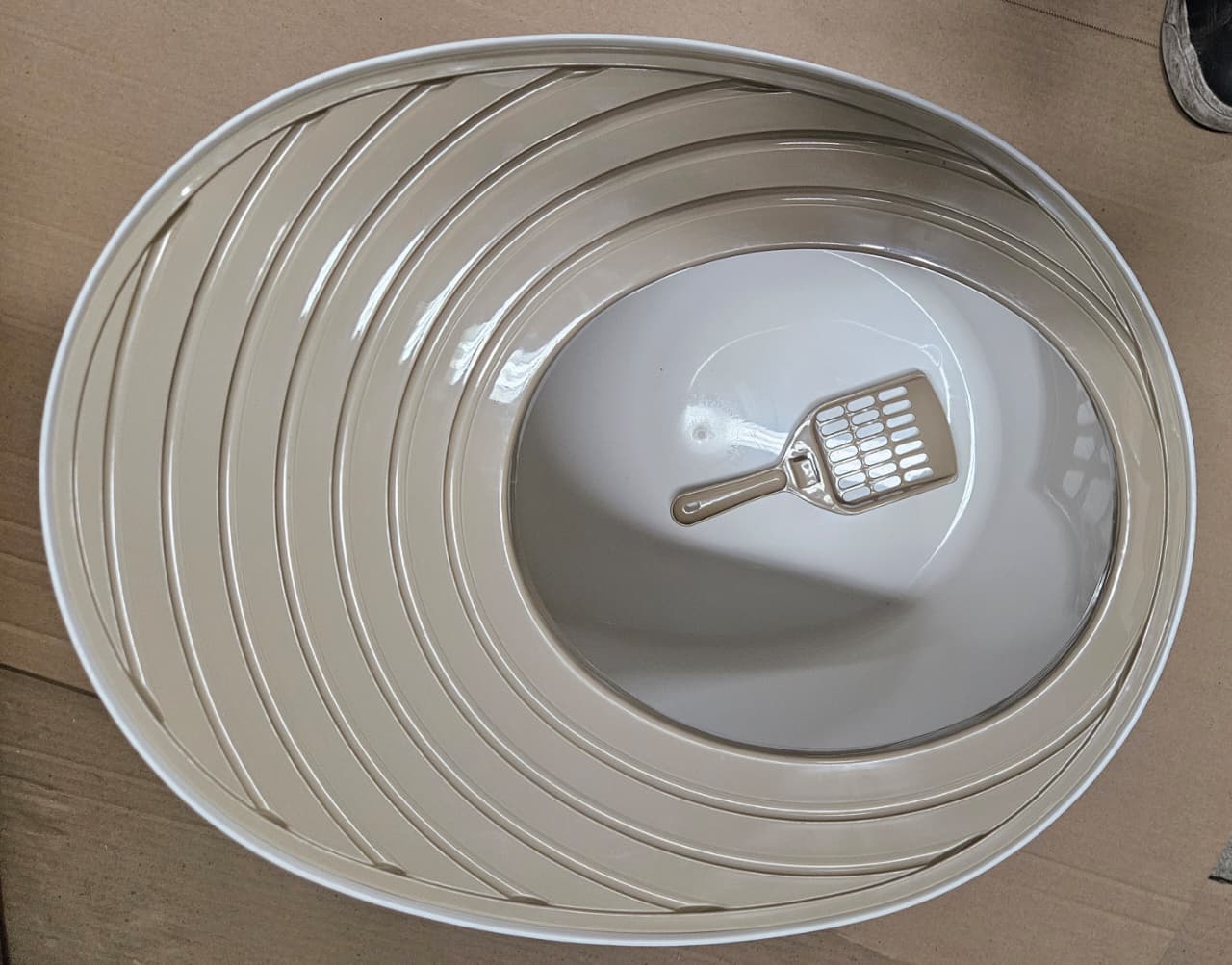 IRIS USA top entry cat litter box large white for easy cat litter management