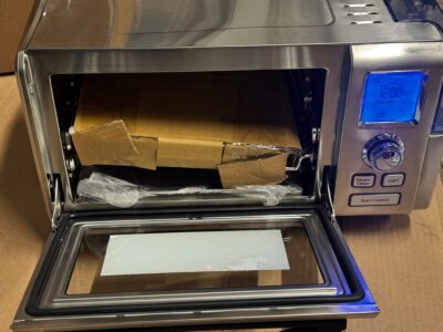 Cuisinart combo steam plus convection oven in silver with LCD display