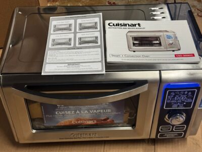 Cuisinart combo steam plus convection oven in silver with LCD display