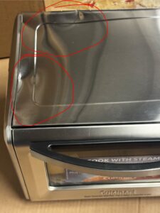 Cuisinart combo steam plus convection oven in silver with LCD display