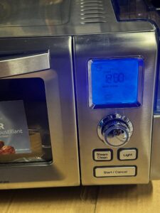 Cuisinart combo steam plus convection oven in silver with LCD display