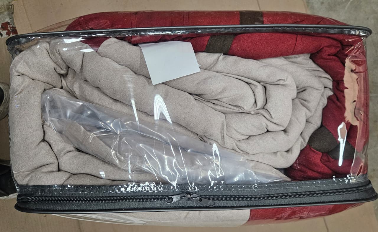 Madison Park cozy comforter set in red with luxury faux suede design and striped accent