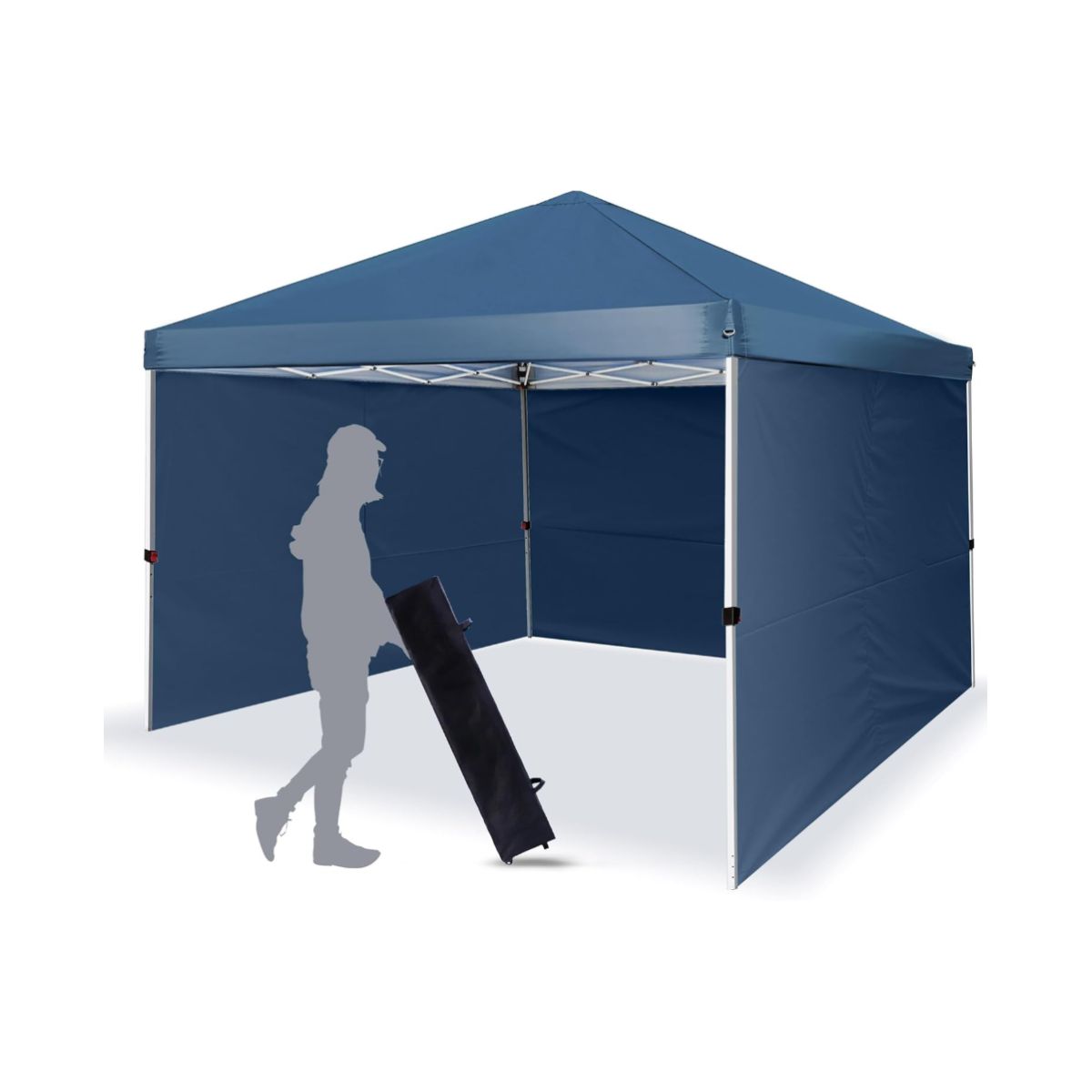 Pop Up Canopy - LANMOUNTAIN Blue 10x10 ft LANMOUNTAIN pop up canopy in blue with adjustable legs and sidewalls