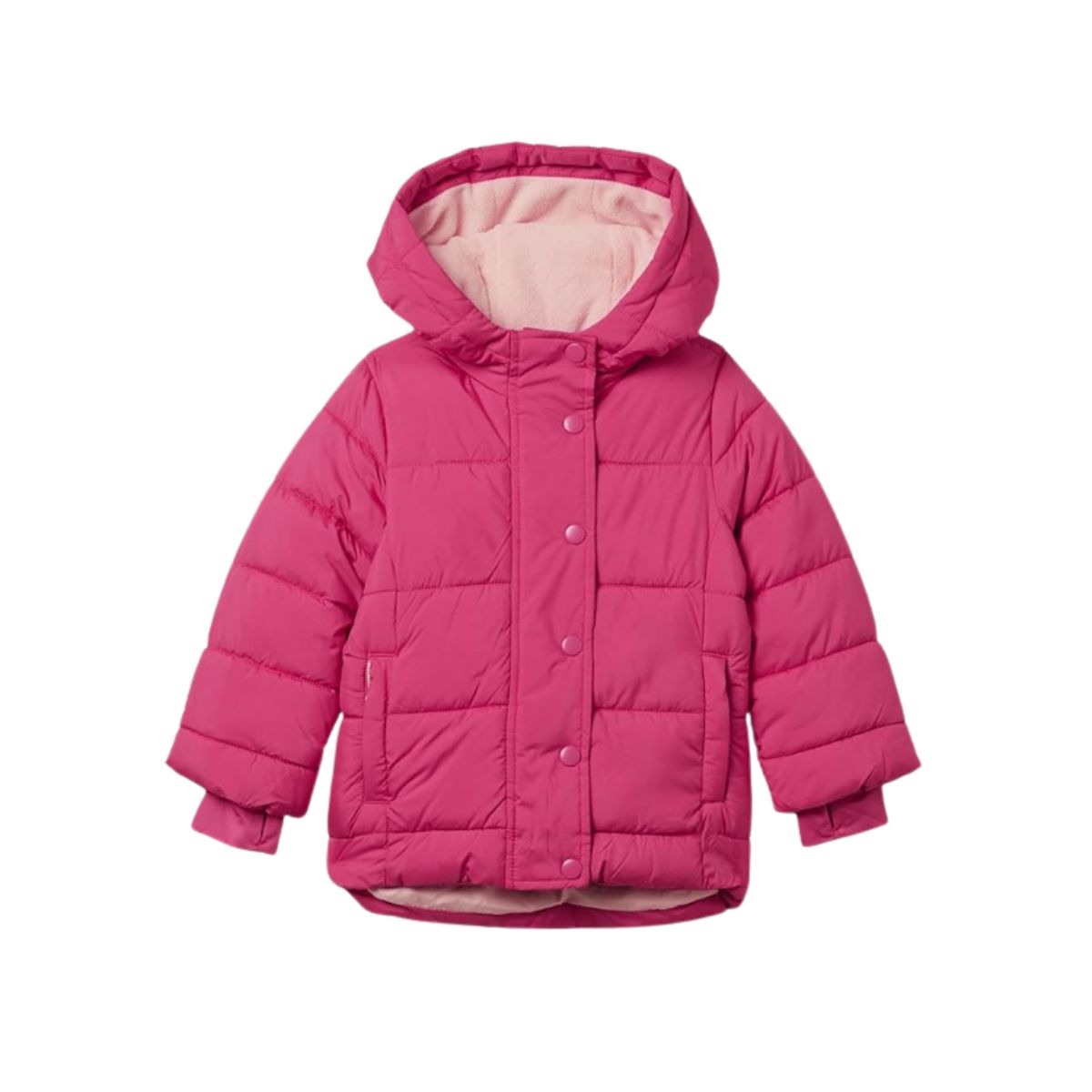 Heavyweight Hooded Puffer Coat - Amazon Essentials Pink Amazon Essentials heavyweight hooded puffer coat in pink for cold weather