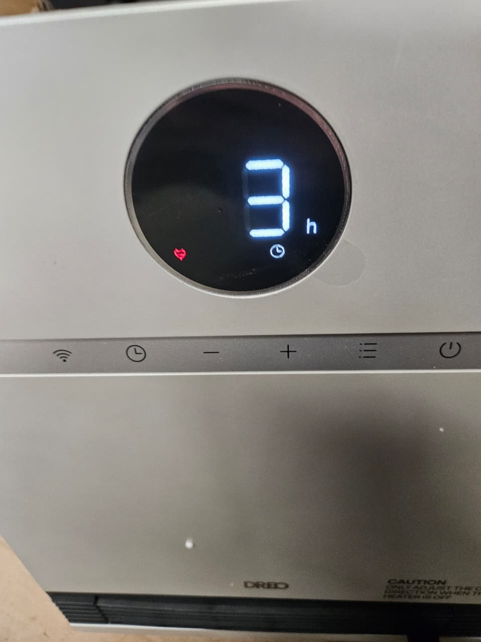 Dreo smart wall heater in white with remote control and adjustable thermostat