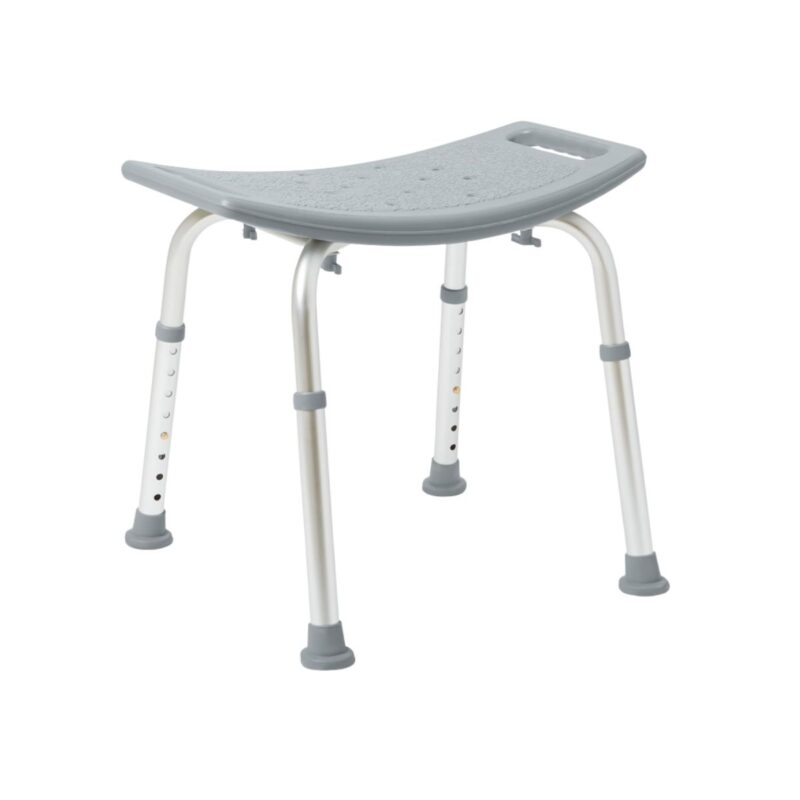Medline aluminum bath benches providing sturdy bathroom support in grey