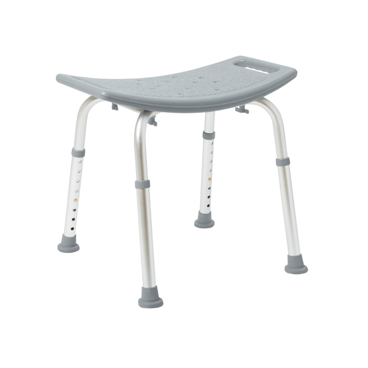 Aluminum Bath Benches - Medline without Back Medline aluminum bath benches providing sturdy bathroom support in grey