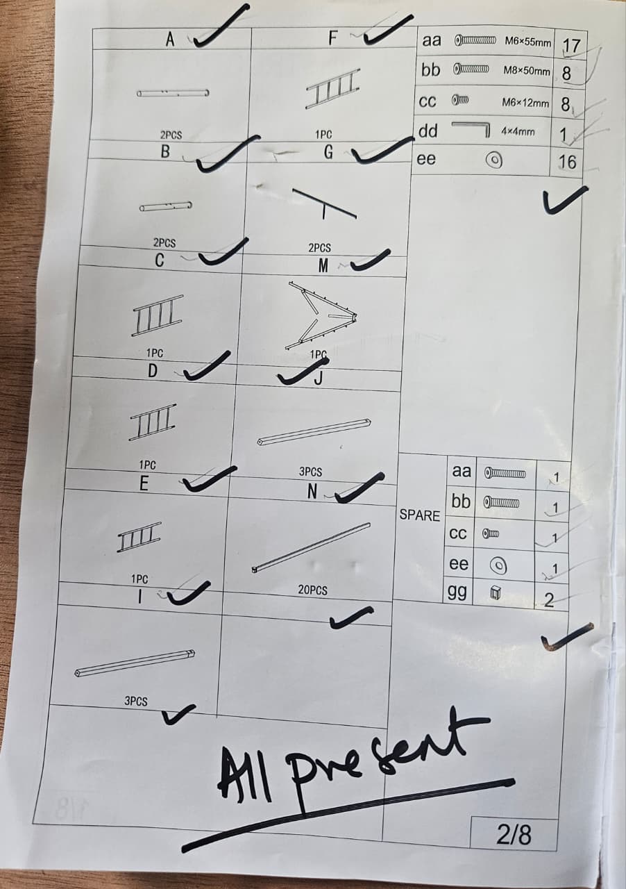 WJORATA metal platform bed frame in white with headboard and steel slats