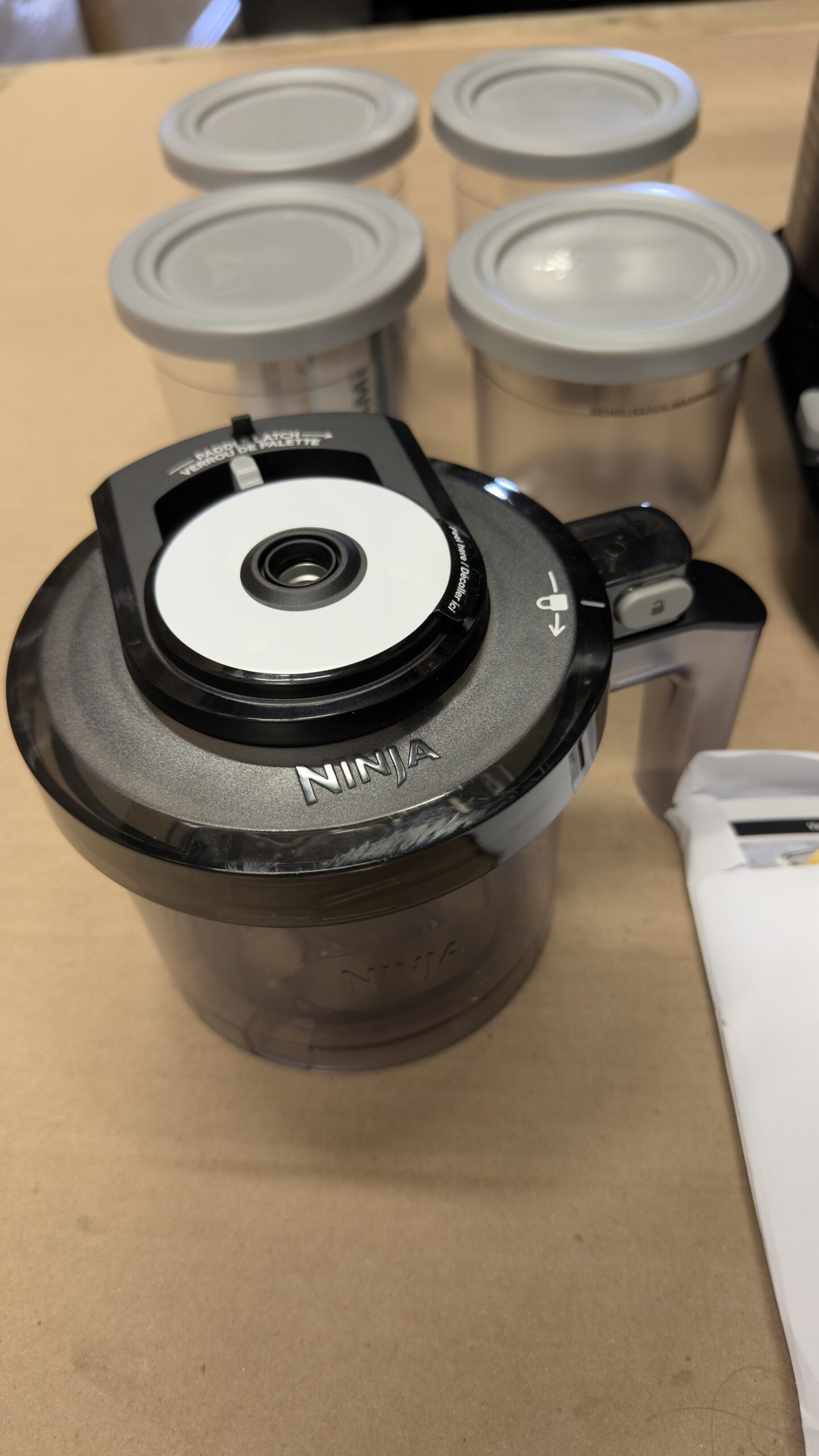 Ninja ice cream maker with 7 one-touch programs in sleek black finish