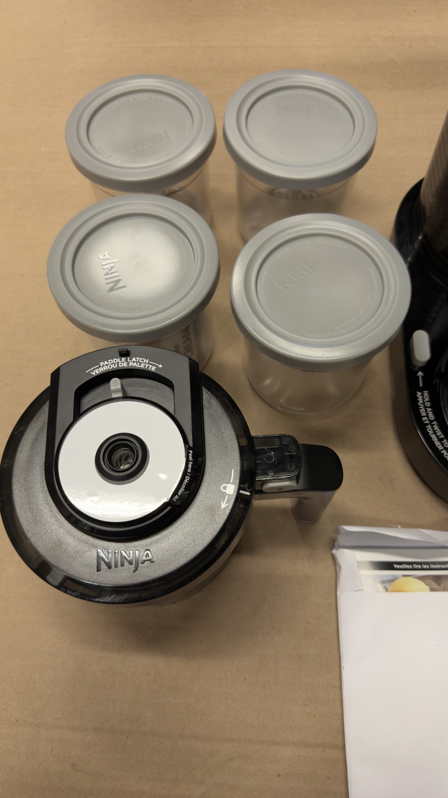 Ninja ice cream maker with 7 one-touch programs in sleek black finish