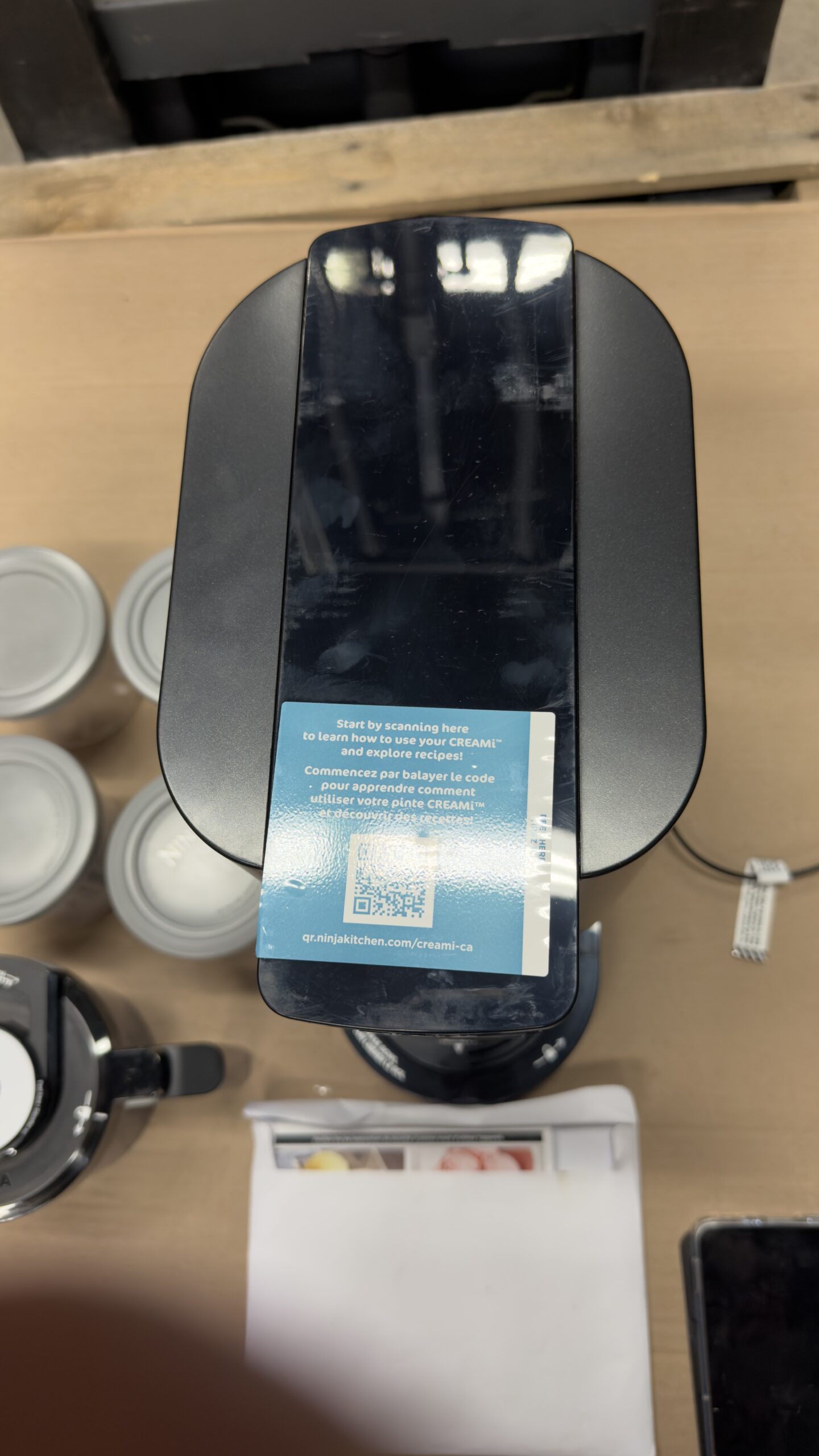 Ninja ice cream maker with 7 one-touch programs in sleek black finish