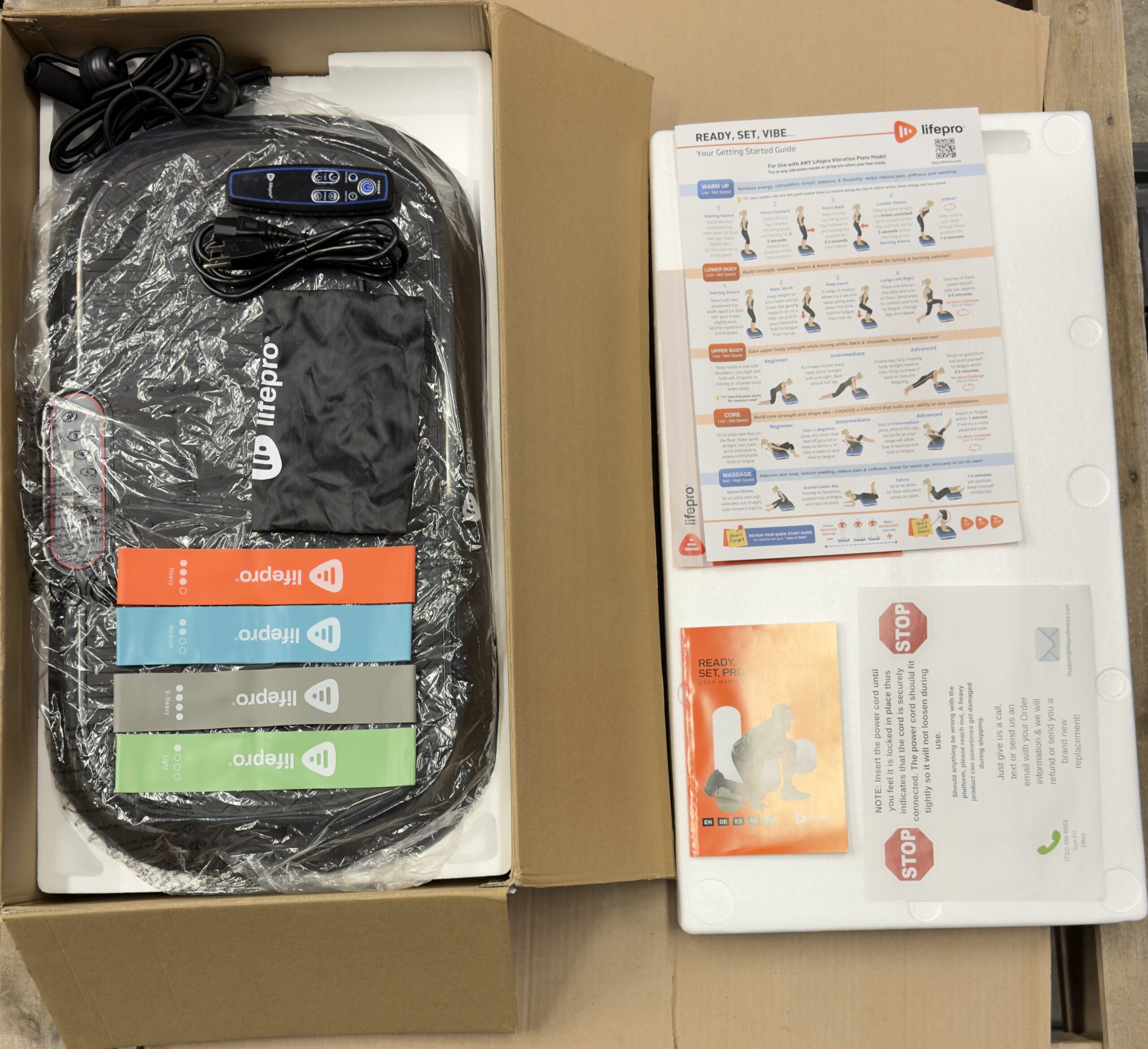 LifePro vibration plate exercise machine in black for whole body workout