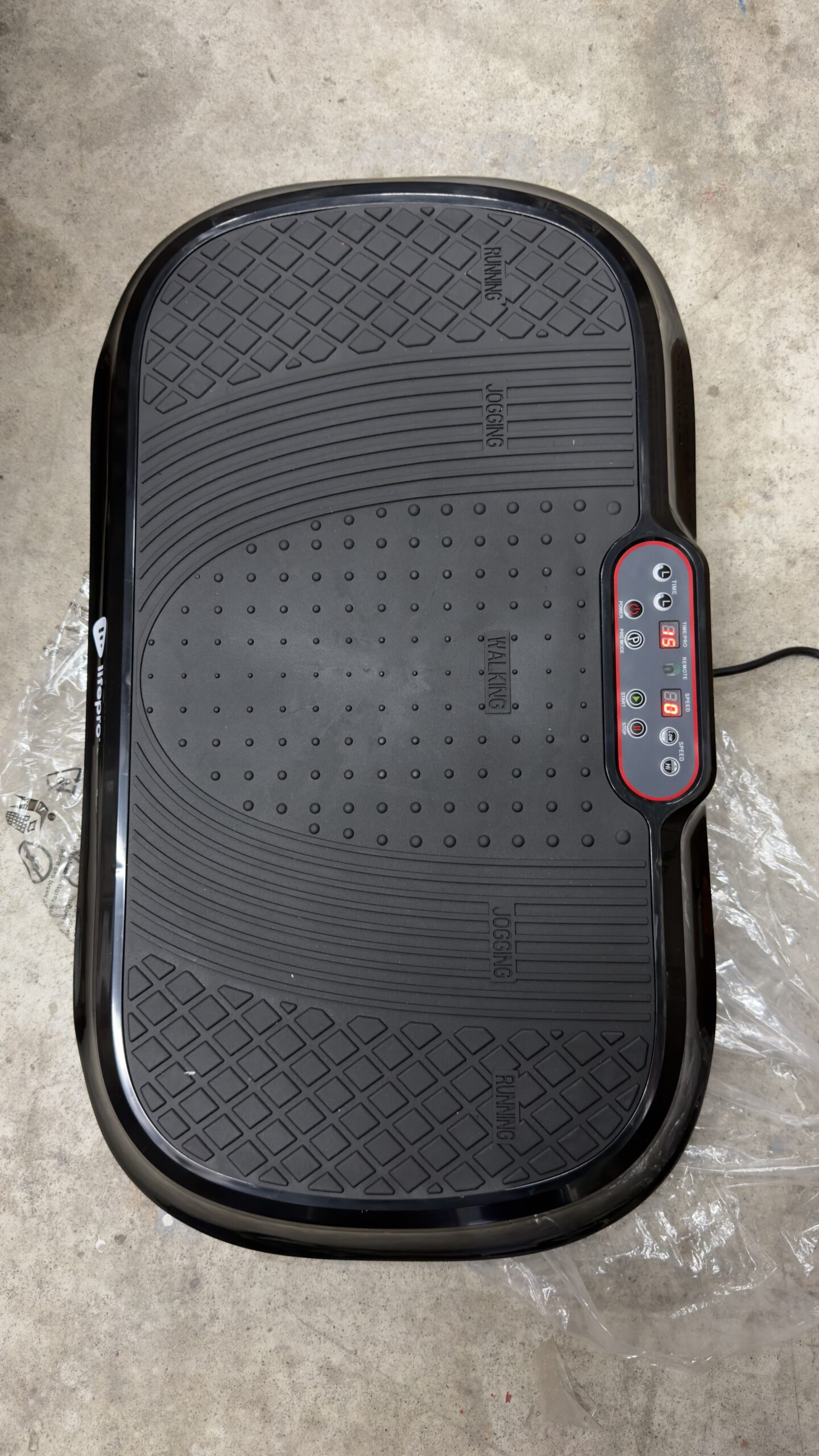 LifePro vibration plate exercise machine in black for whole body workout