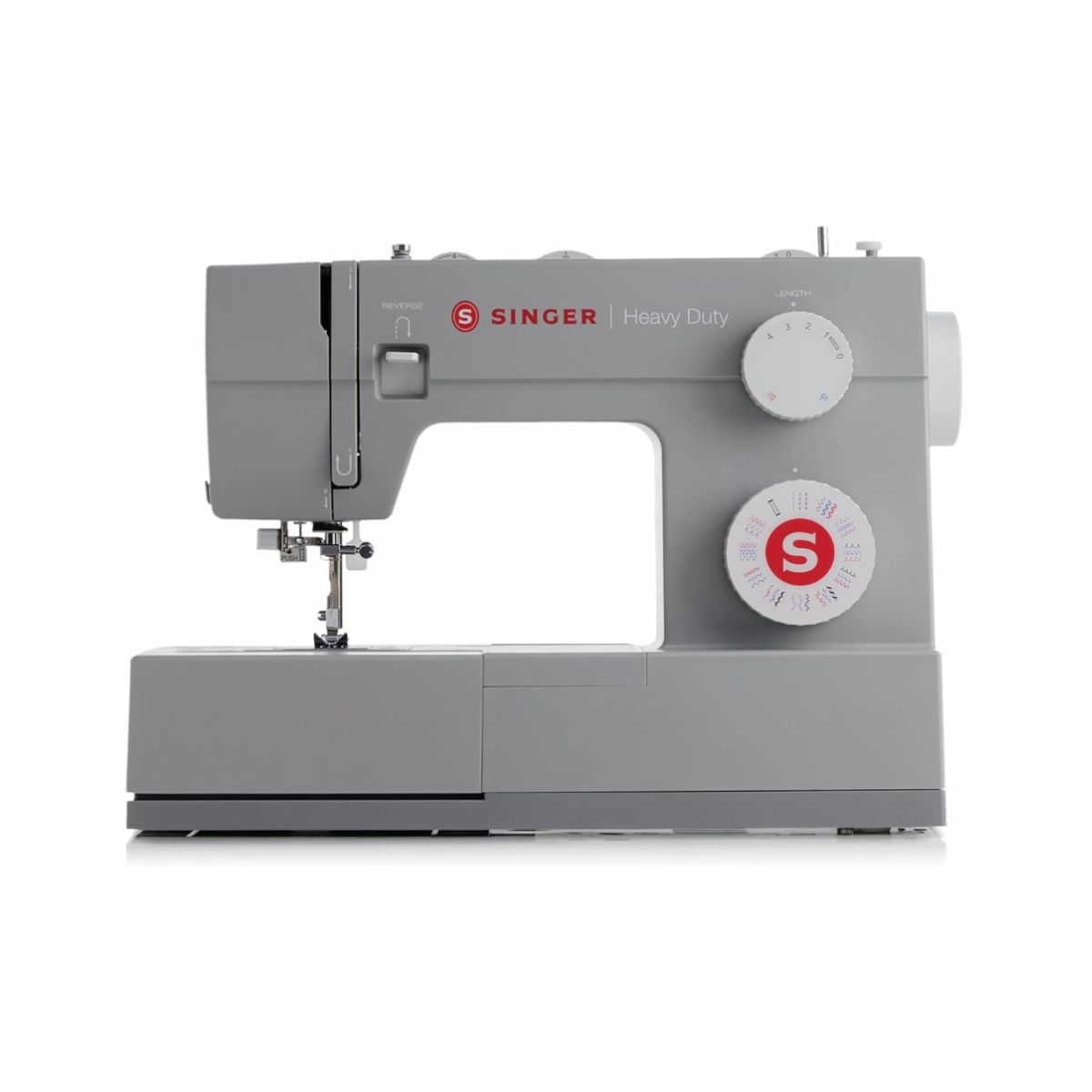 Heavy Duty Sewing Machine - SINGER 4432 High Speed SINGER heavy duty sewing machine in sleek metal finish with accessory kit