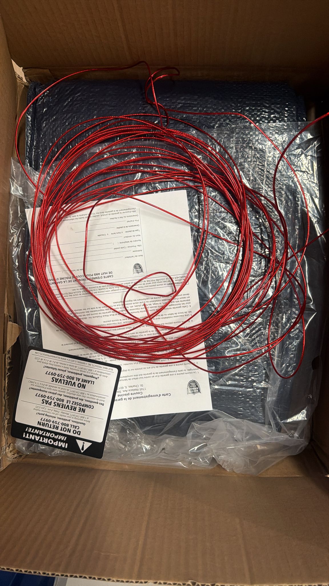 Blue Wave above ground pool winter cover in bronze for 21-ft round pools