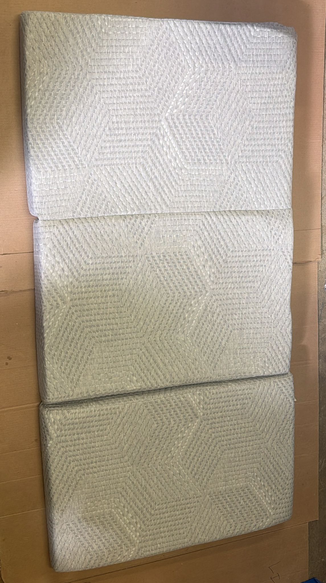 Tri-Fold tri-fold memory foam mattress in grey with 4 inch thickness